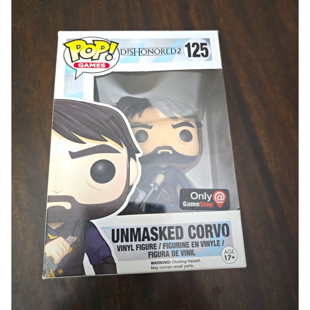 Funko Pop! Games Dishonored 2 Corvo Unmasked #125 GameStop Exclusive